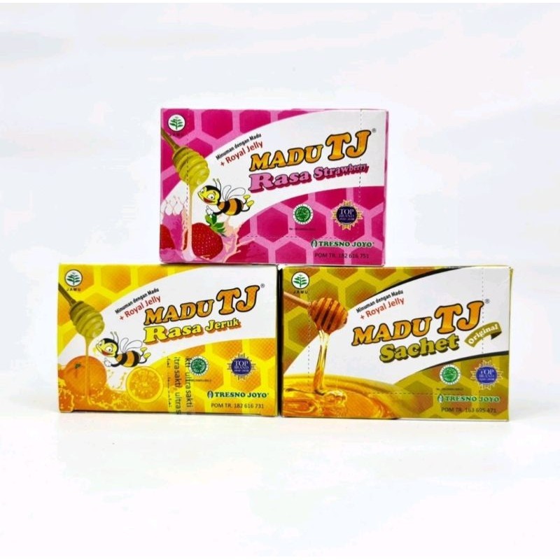 

MADU TJ 12 sachet Original(ROYAL JELLY) strawberry & Jeruk