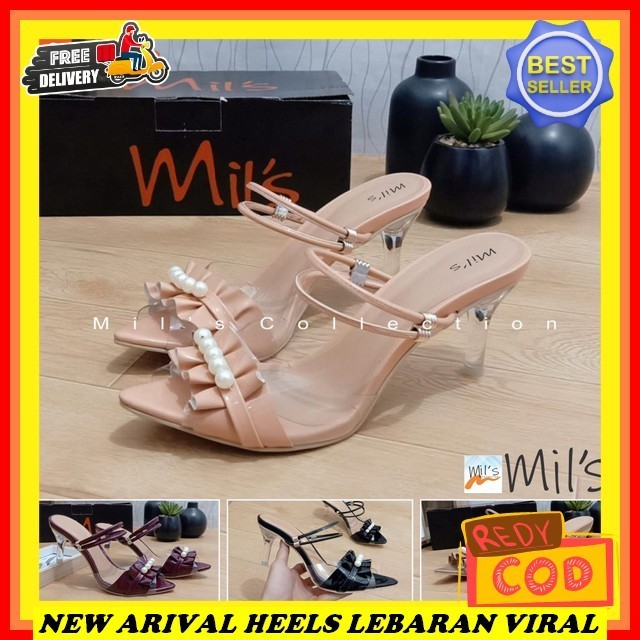 Wedges Pesta Mewah Hels Zara Terbaru Highells Shoes 7Cm Heels Wanita Elegan Kondangan Korean Higheel