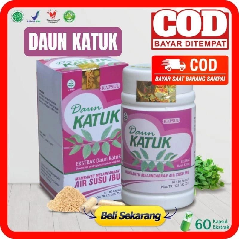 KAPSUL DAUN KATUK - ASI BOOSTER Pelancar Asi Daun Katuk Kapsul DAUN KATUK Melancarkan Asi Ibu Menyus