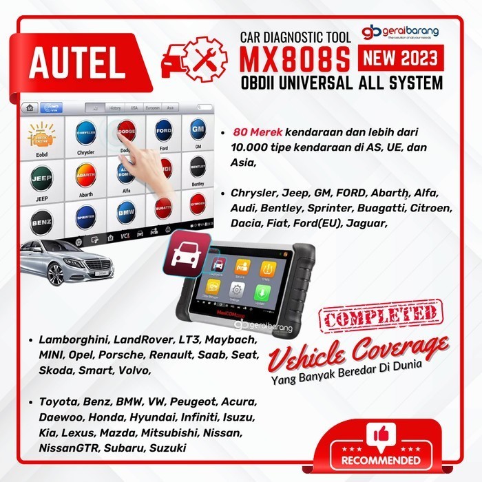Autel Maxicheck Mx808S New 2023 Scanner Mobil Universal Obd2