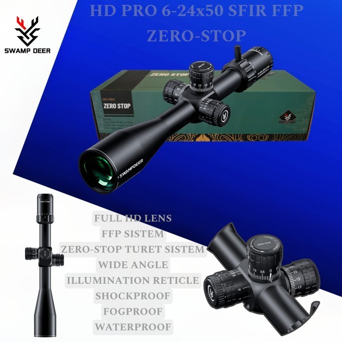Swampdeer Hd Pro 6-24X50 Sfir Ffp Zero-Stop