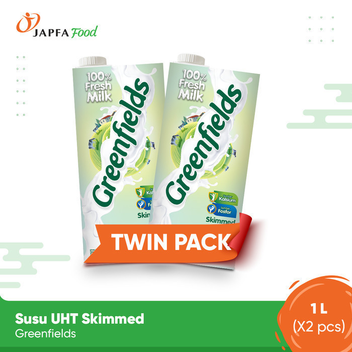 

Greenfields Susu UHT Skimmed 950ml - Twinpack - 100% Fresh Milk dari Greenfields Farm