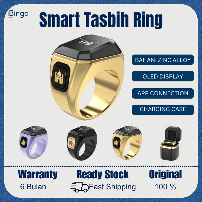 COD Tasbih digital ring led Zikir Ring Cincin Tasbih ring