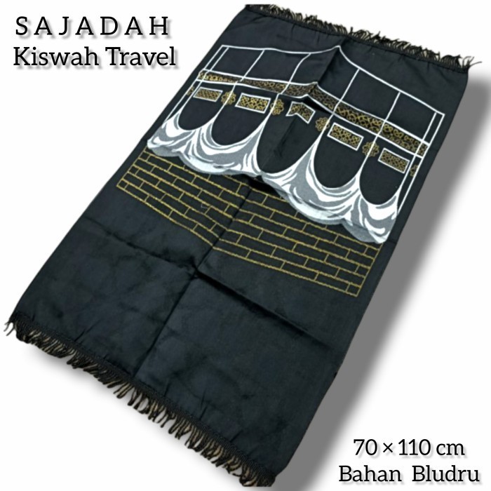 COD sajadah travel motif kiswah hitam