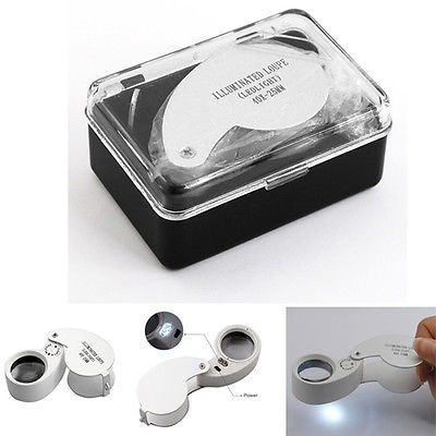 

Pembesar Magnifier Cincin Kaca Microscope Loupe Berlian 40X Zoom Batu