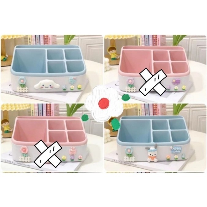 

Tempat Pensil Meja Sekat 6 Kuromi, Pochacco, Cinnamoroll, Pompurin