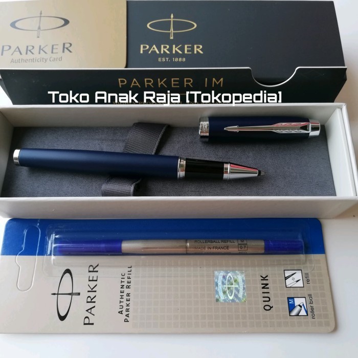 

Paket 1 Klik:1 Pc Parker New Im Lux Navyblue Ct Rollerball+1 Pc Ref Rb