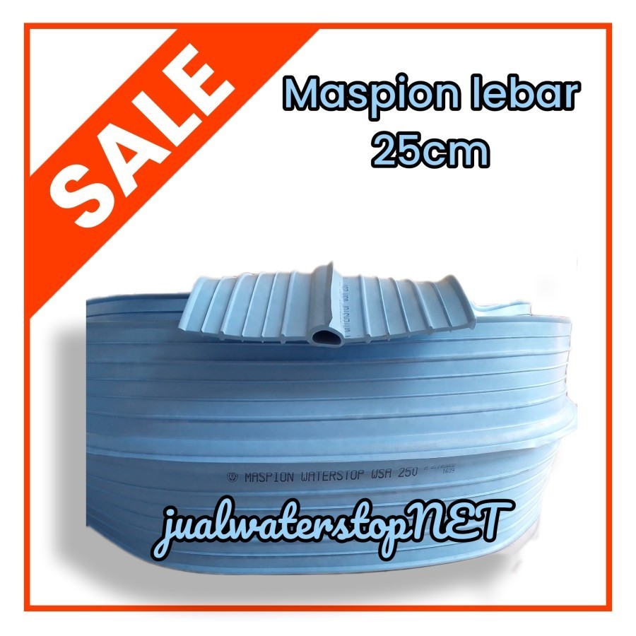 waterstop Maspion lebar 25cm wsa 250 waterstop PVC wsa250 - p=25meter(1rol)