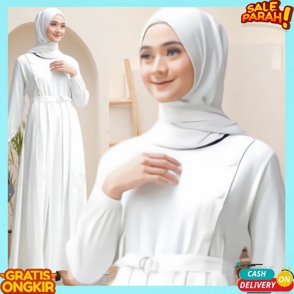 Fashion Muslim Baj Gamis Wanita Dress Perempuan Remaja Games Simple Elegant Pakaian Hari Raya Idulfi
