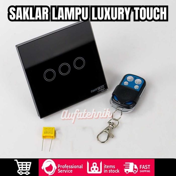 SAKLAR LAMPU SISTEM SENTUH + REMOT LUXURY TOUCH LED   - 1 SAKLAR