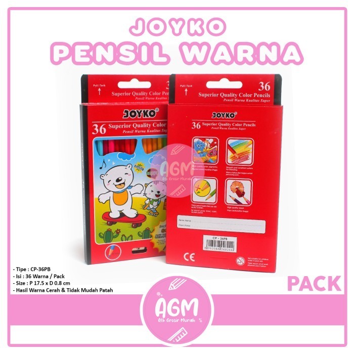 

Murah Pensil Warna Cp-36Pb Joyko / Panjang Hemat