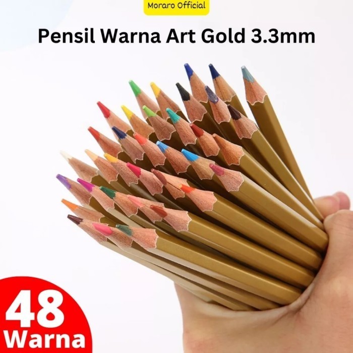 

Menakjubkan Art Gold Set Pensil Warna Lengkap 48 Warna 3.3Mm Alat Mewarnai Anak Hemat