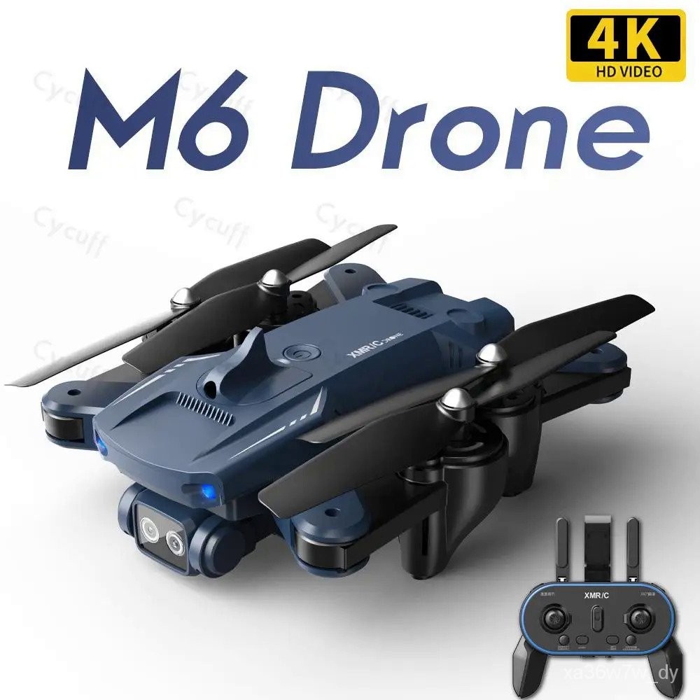 ☀Drone Mini Remote WIFI M6 Drone Kamera HD 4K, Mainan Pesawat Quadcopter Helikopter Remote Control