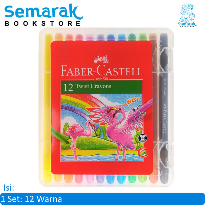 

Sale Krayon Putar Tidak Mudah Patah Faber Castell Twist Crayon-Set 12 Warna Murah