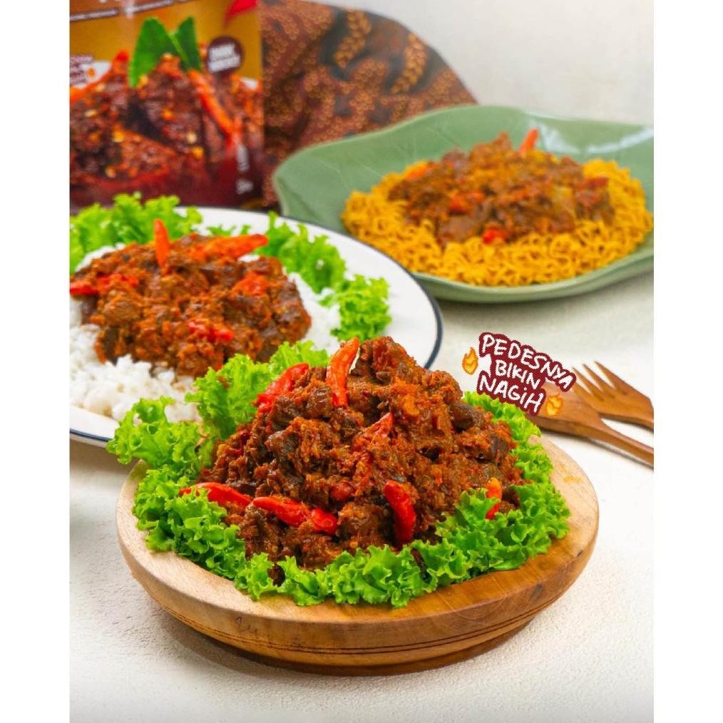 

SALE PRODUK Sambal Mak Pandawa - 3 Pack Mercon Daging Premium @100gr TERLARIS