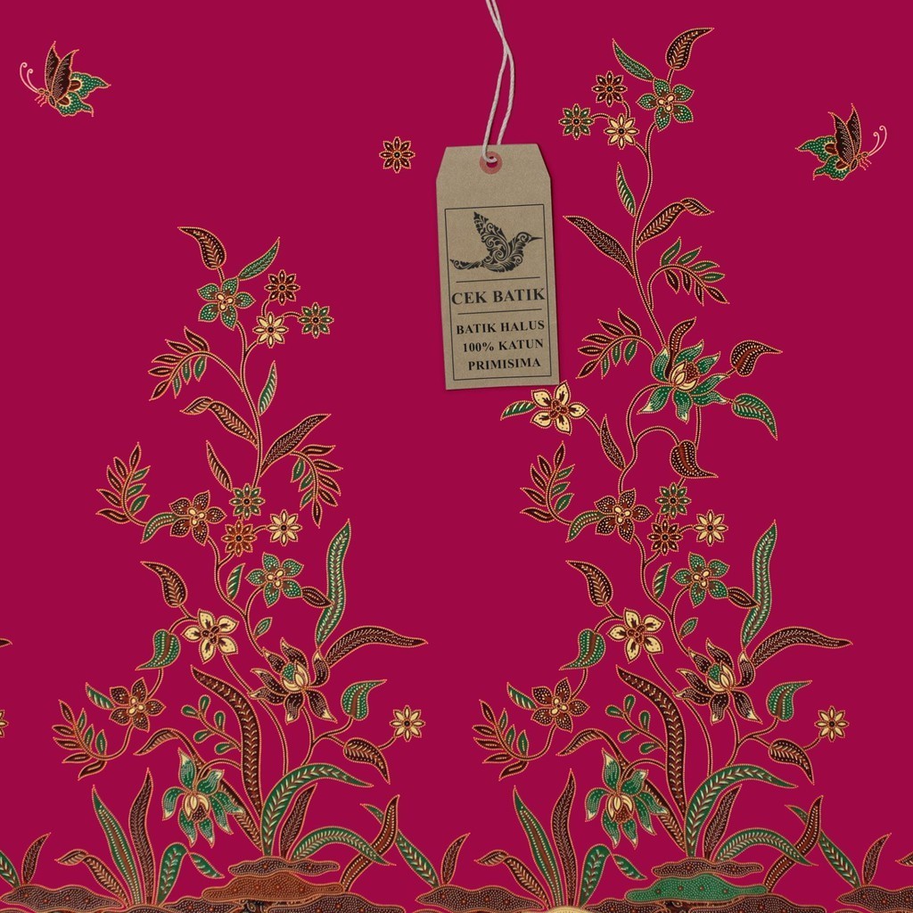 Kain Batik - Motif Nuansa Bunga (Pink Fanta)