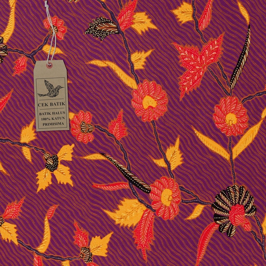 Kain Batik - Motif Bunga Manis (Ungu)