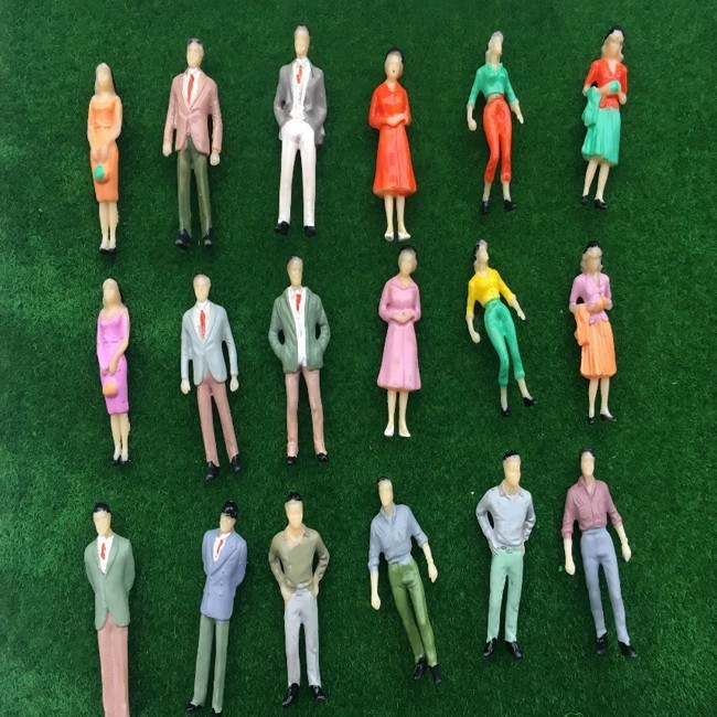 10pcs Miniatur Figure Manusia Skala 1:75 Untuk Maket Diorama Miniatur - MNOH25