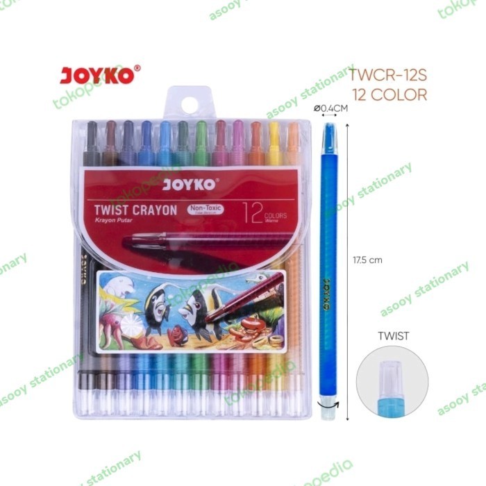 

Cantik Crayon Putar Twcr-12S Joyko - 12 Warna Promo