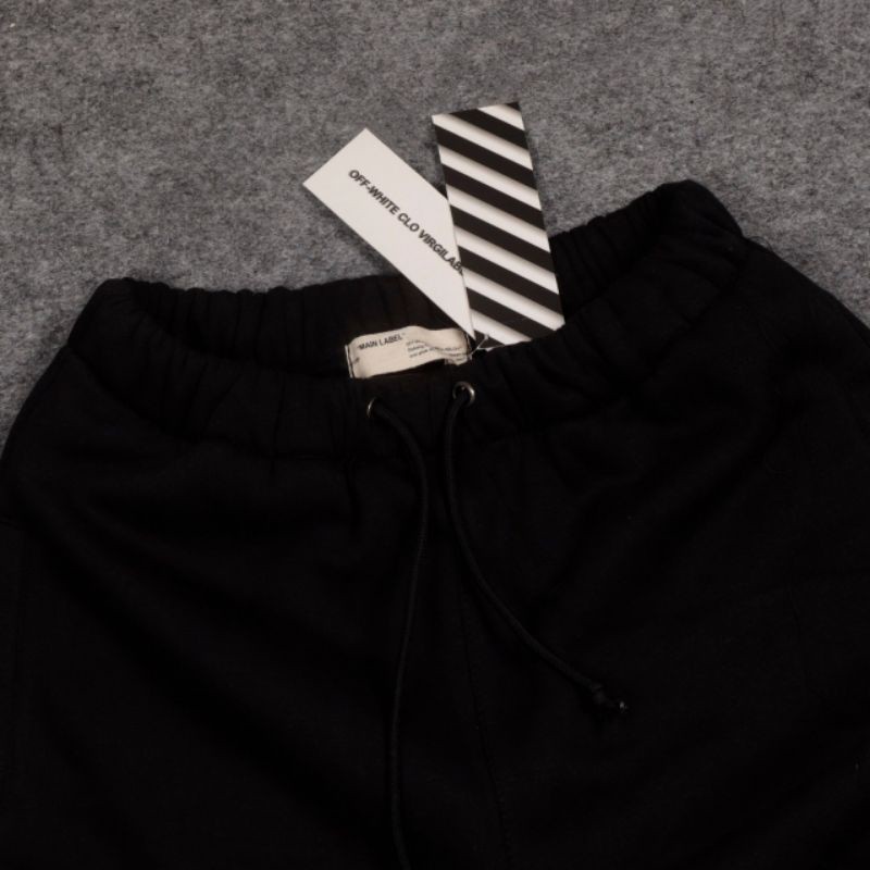 PREMIUM DRILL CELANA PENDEK SHORT PANTS OFF WHITE DIAOGANAL SPRAY MIRROR QUALITY PREMIUM