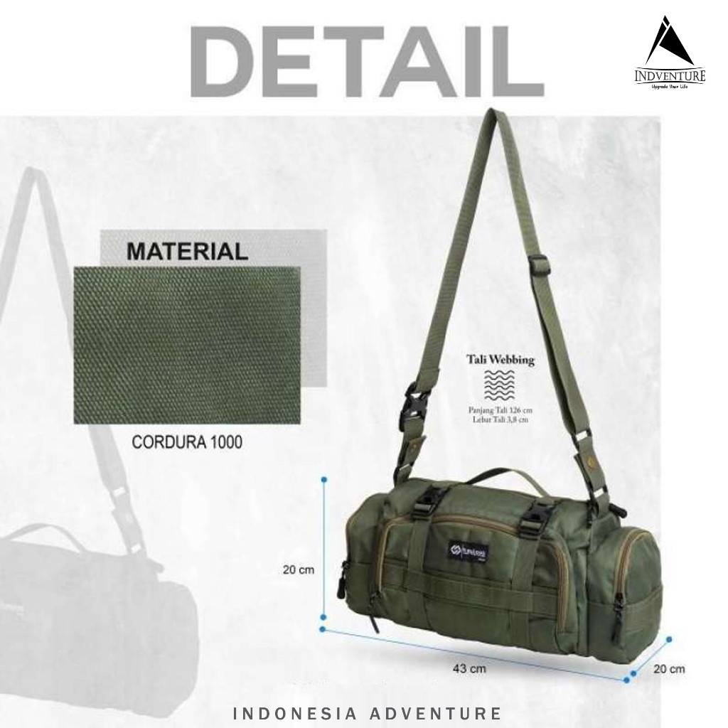 [SIMPLE] FAVORIT OUTFIT Tas olahraga gym fitness travel piknik mudik pulang kampung jumbo tactical