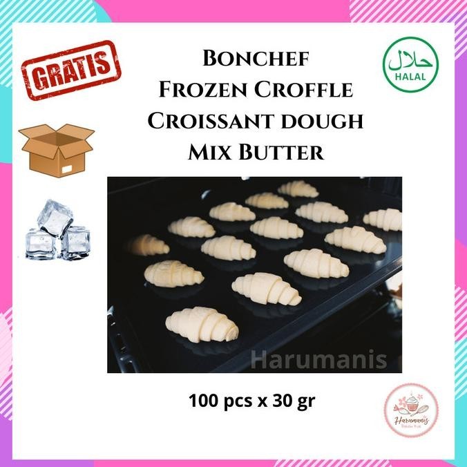 

best produk] Frozen Croffle Butter Croissant Dough Premium 30gr 100pcs