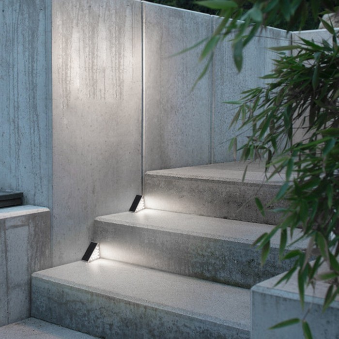 BISA COD 2 PACK LED SOLAR STAIR LIGHT IP67 WATERPROOF SOLAR LANDSCAPE LIGHT BISA COD
