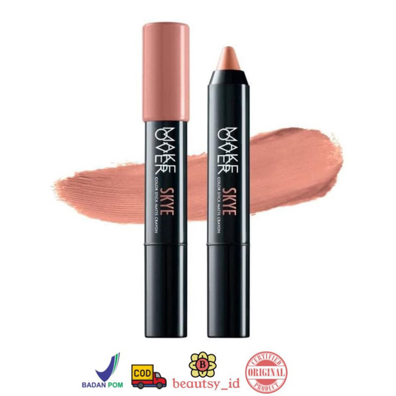 [ONLINE EXCLUSIVE] Make Over Color Stick Matte Crayon 105 Skye - Lipstick Makeover Base Ombre Nude