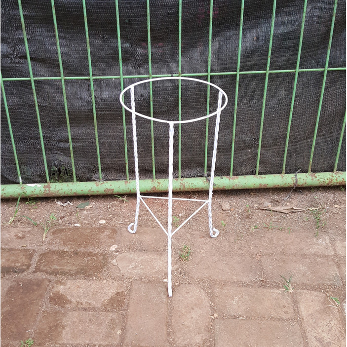 RAK BESI POT BUNGA SATUAN POT 35 TGG GOJEK ONLY (PUTIH)