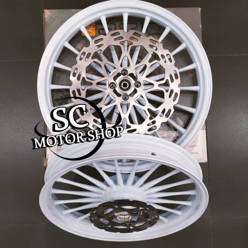 Velg racing AXIO andong palang 20 + piringan zox satria fu 150