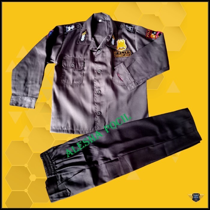 [THE NEWEST COLLECTIONS] Baju Polisi Anak Laki Laki Baju Polisi Anak Perempuan Baju Polisi Anak Laki