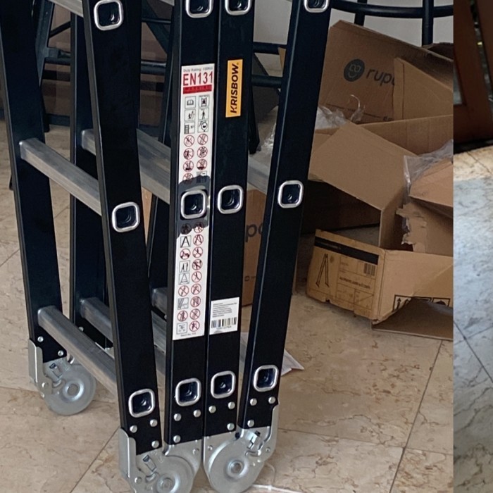 KRISBOW TANGGA LIPAT MULTIFUNGSI ALUMINIUM STEEL 3.3 METER