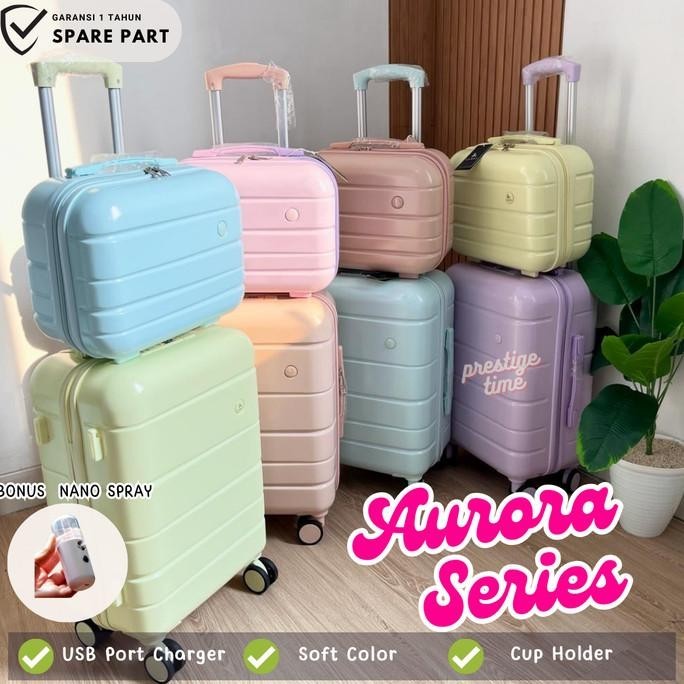 Koper Kabin Cabin Bagasi Luggage Suitcase Koper Pastel Warna Warni