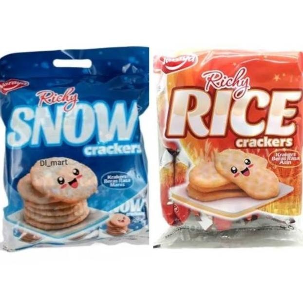 

CR - Naraya Richy Snow Crackers dan Richy Rice / Krakers beras rasa Manis / rice Crackers 320 gr / Richy Waffel Richy Karo Crispy Waffels / Richy Karo Wafer TERLARIS