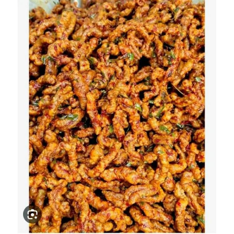 

CR - 250gram KERIPIK USUS AYAM CRISPY PEDAS DAUN JERUK TERLARIS