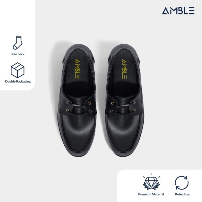 Amble - Sepatu Pria - Anvil Vegan Bla - Loafers