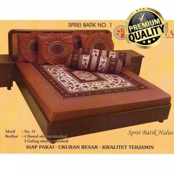 Terbaru Sprei Batik Saputra 180X200 4Bantal Terlaris