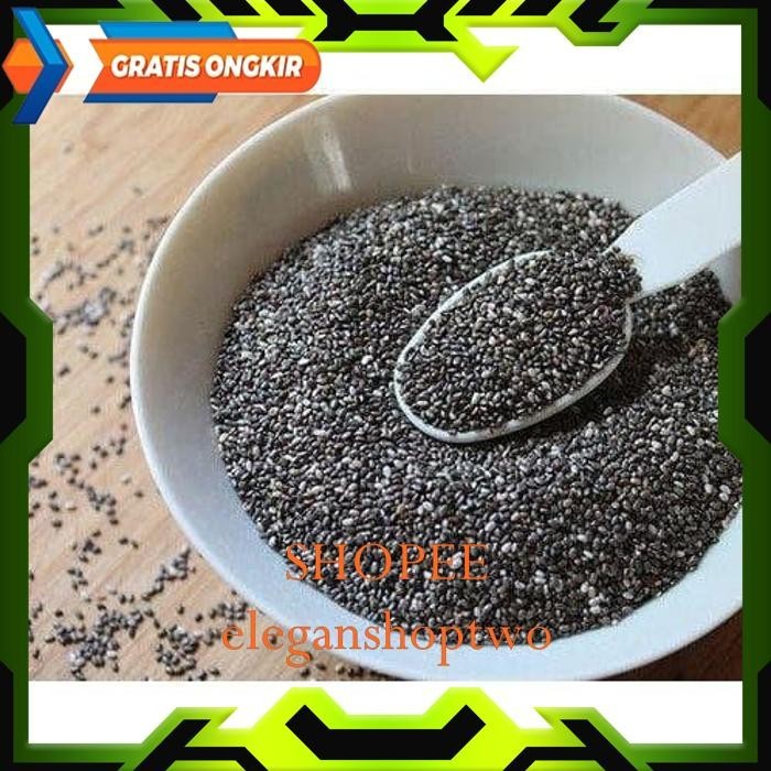 

BLACK CHIA SEED ORGANIC 1KG MEXICO/ PREMIUM CHIASEED HITAM UNTUK DIET PRODUK BEST PRODUK !!