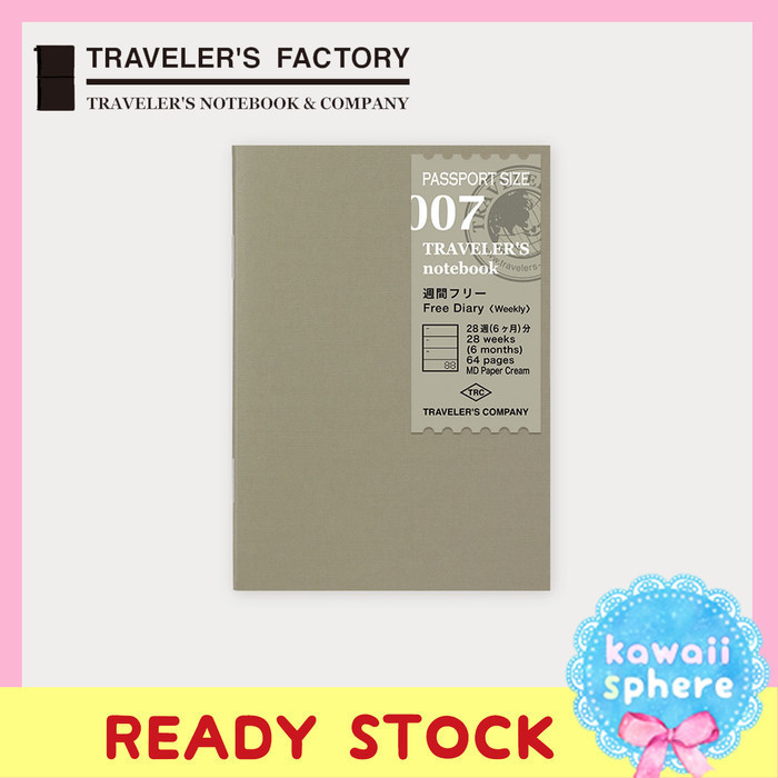 

BARANG TERLARIS Travelers Notebook Refill 007 Weekly Free (Undated) Passport Size