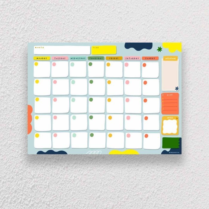 

BARANG TERLARIS WALL PLANNER A2 (UKURAN JUMBO) BONUS DOUBLE TAPE BY THE GANG OF FUR