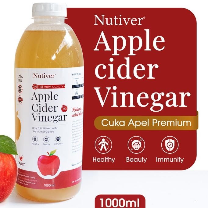 

BR Cuka Apel Organik With The Mother Nutiver 1000ML | Apple Cider Vinegar