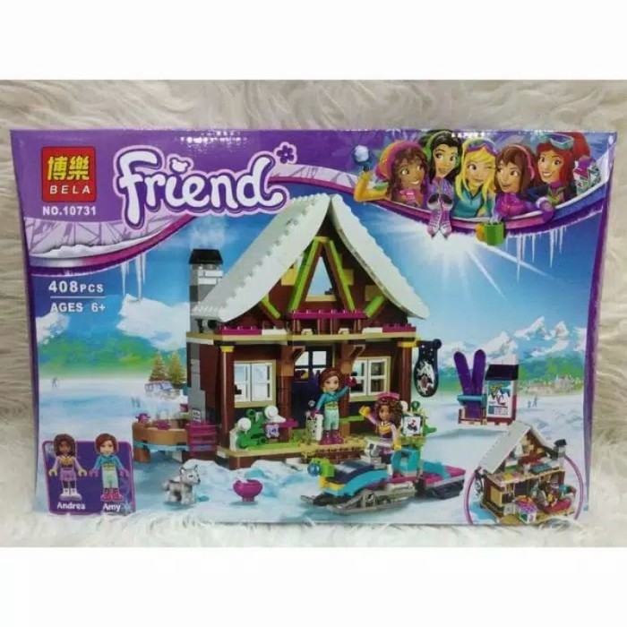 HOT SALE MAINAN ANAK BRICKS BELA FRIENDS SNOW RESORT CHALET 10731 TERMURAH