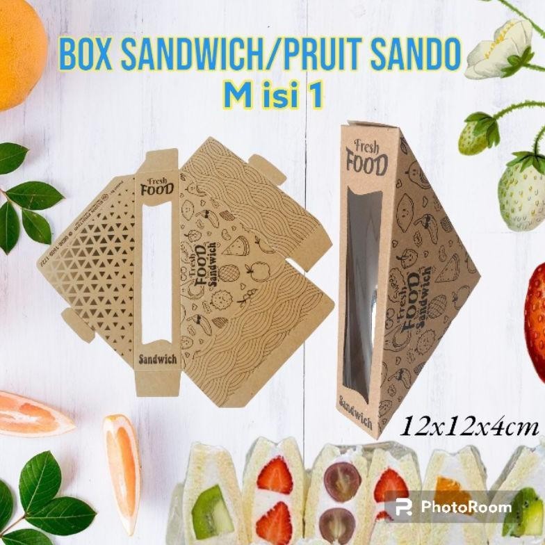 

Beli satu, dapatkan kesempurnaan fashion." box mika sandwich/fruit sando segitiga motif size M isi 1 banyak 50pcs ||