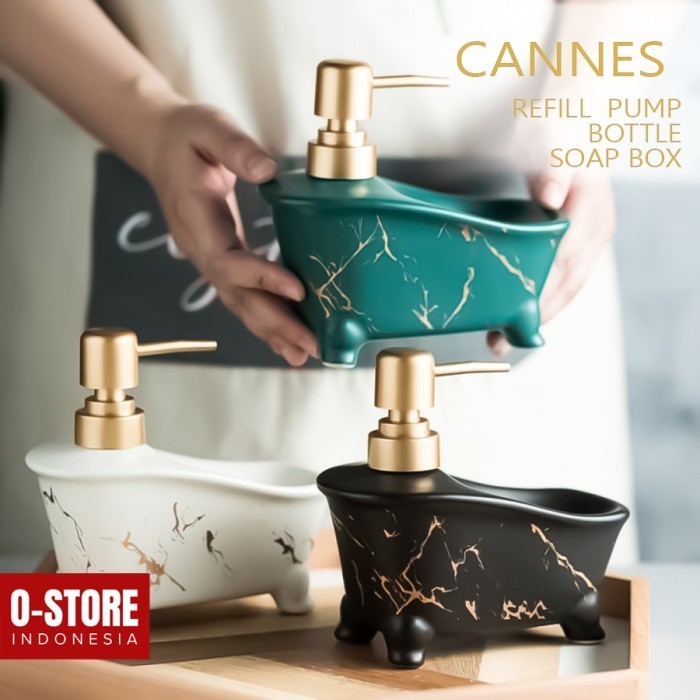 BOTOL SABUN CAIR PUMP TEMPAT SABUN MANDI ESTETIK REFILL PUMP CANNES