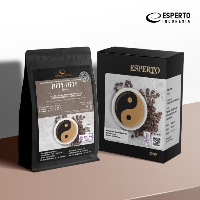 

Esperto Caffe Fifty Fifty Blend 1 Kg - Coffee Beans - Biji Kopi
