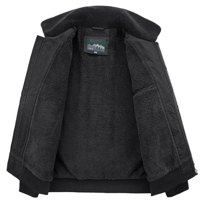 Jaket Bomber Bulu Pria Import Musim Dingin Mantel Pria Tebal Big Jumbo AS9999