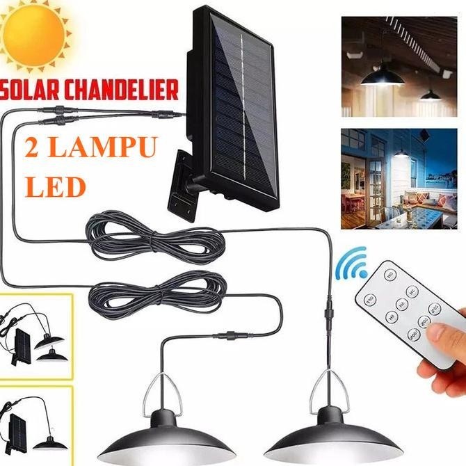 LAMPU SOLAR CELL 2 LED / LAMPU TENAGA MATAHARI / LAMPU OUTDOOR INDOOR