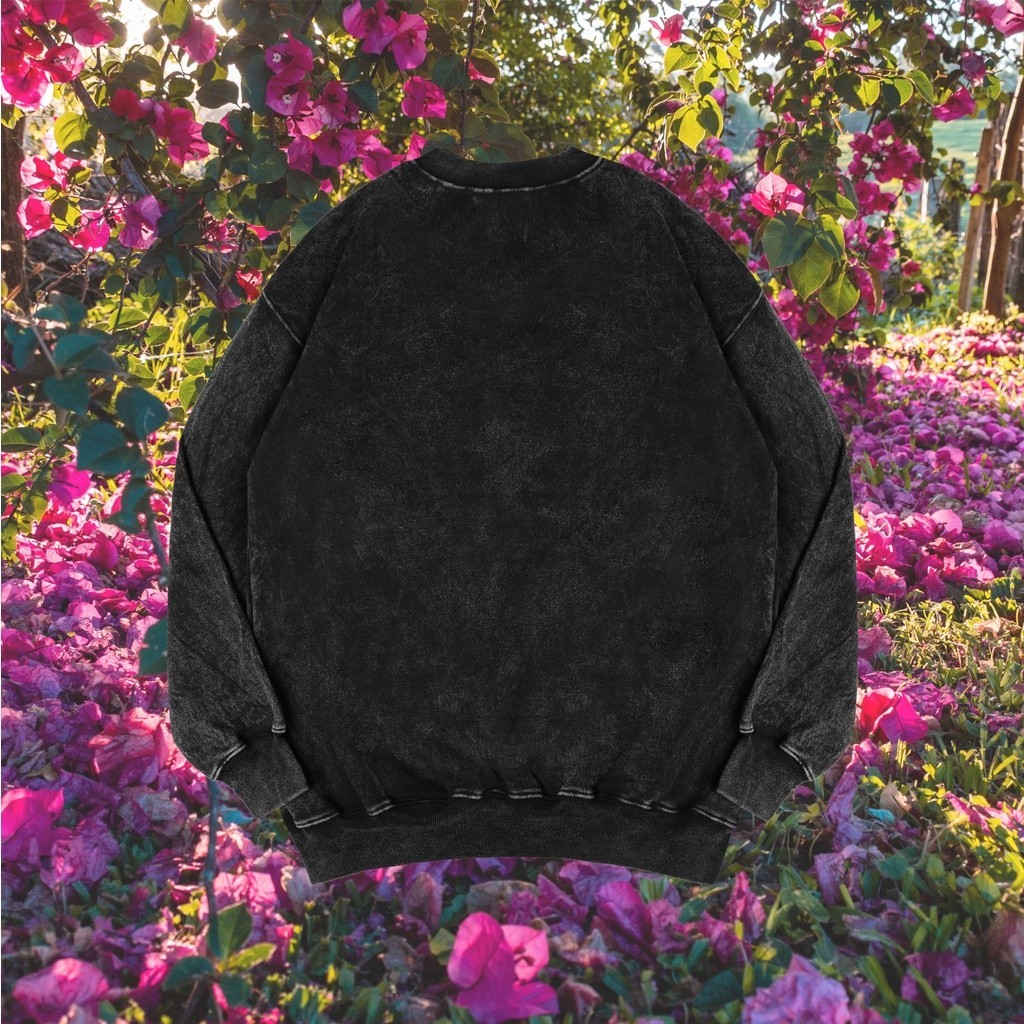 [COLD COLLECTIONS] Woodlays Crewneck Sweater Reguler Black Washing Tazmania