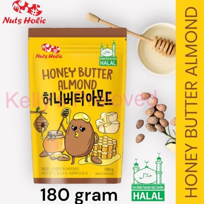 

New Nuts Holic Honey Butter Almond 180 Gr | Kacang Almond Lapis Madu Korea Limited Edition
