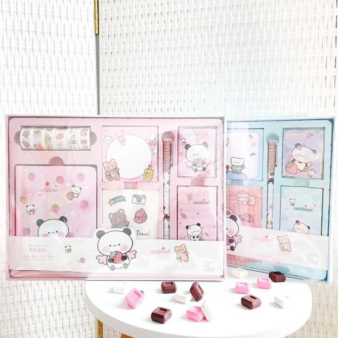 

Best Seller Paket Jurnal Alat Tulis 7 In 1 Model Bunny Kelinci Imut Ready 2 Warna Original